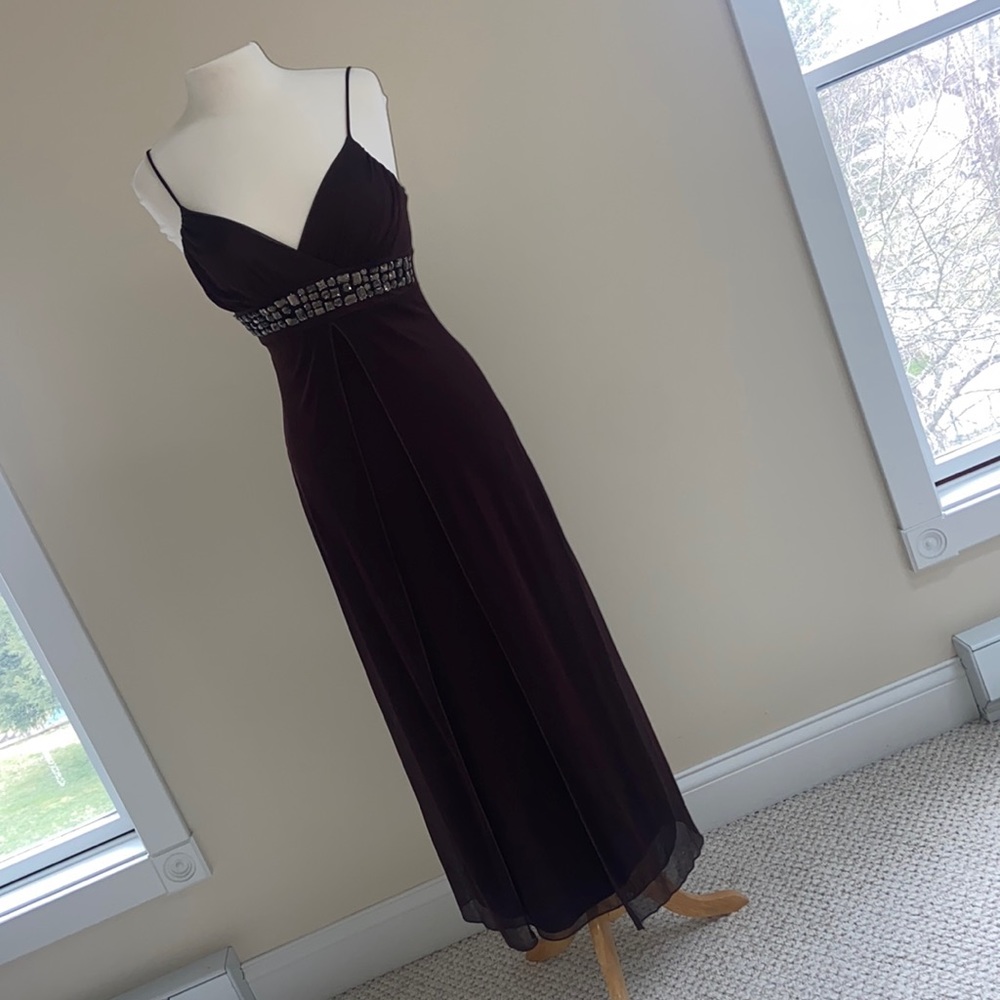 Long brown evening gown